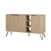 Comoda maro stejar din PAL melaminat 142 cm Clara Decortie